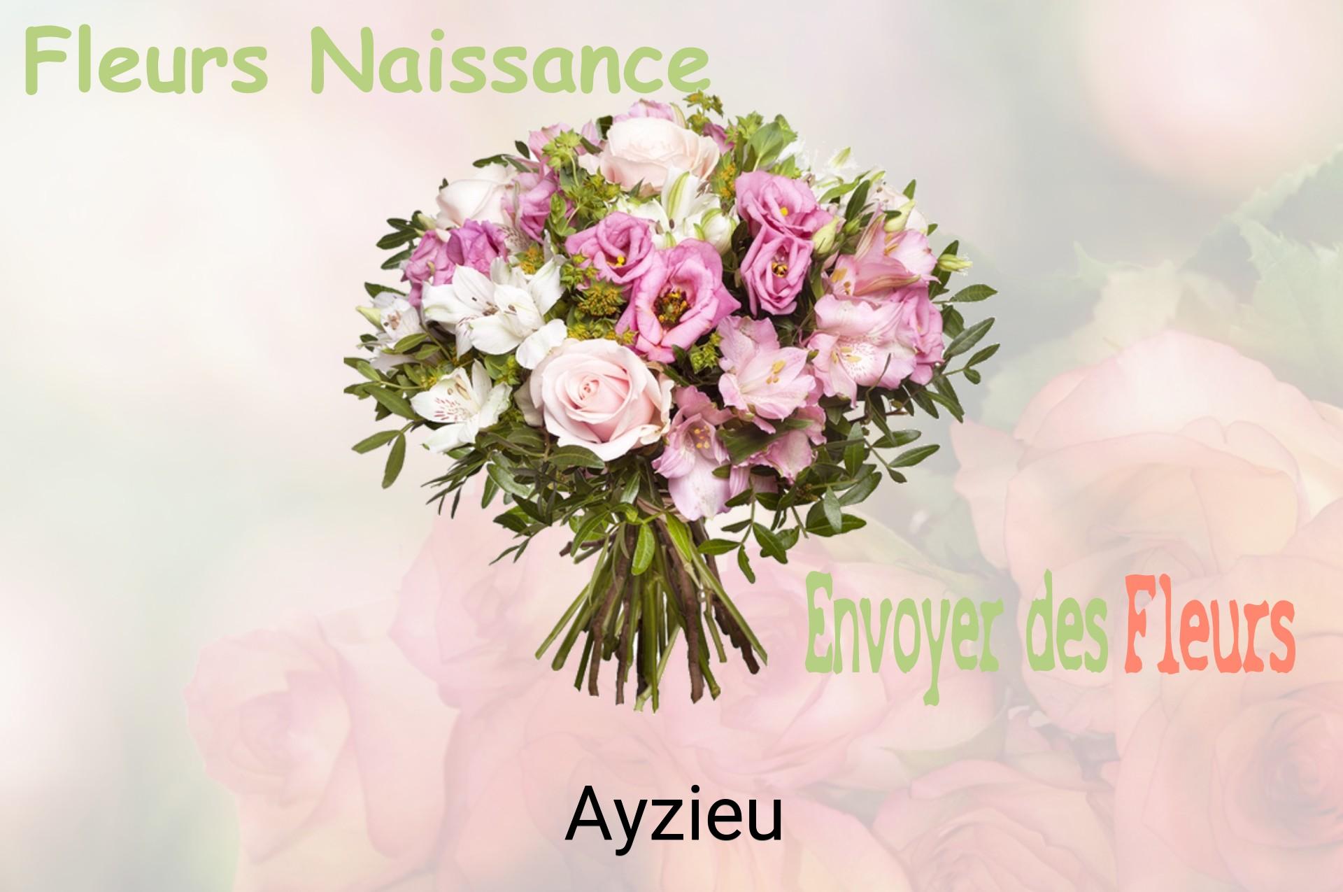 Bouquet de fleurs de naissance livré à Ayzieu